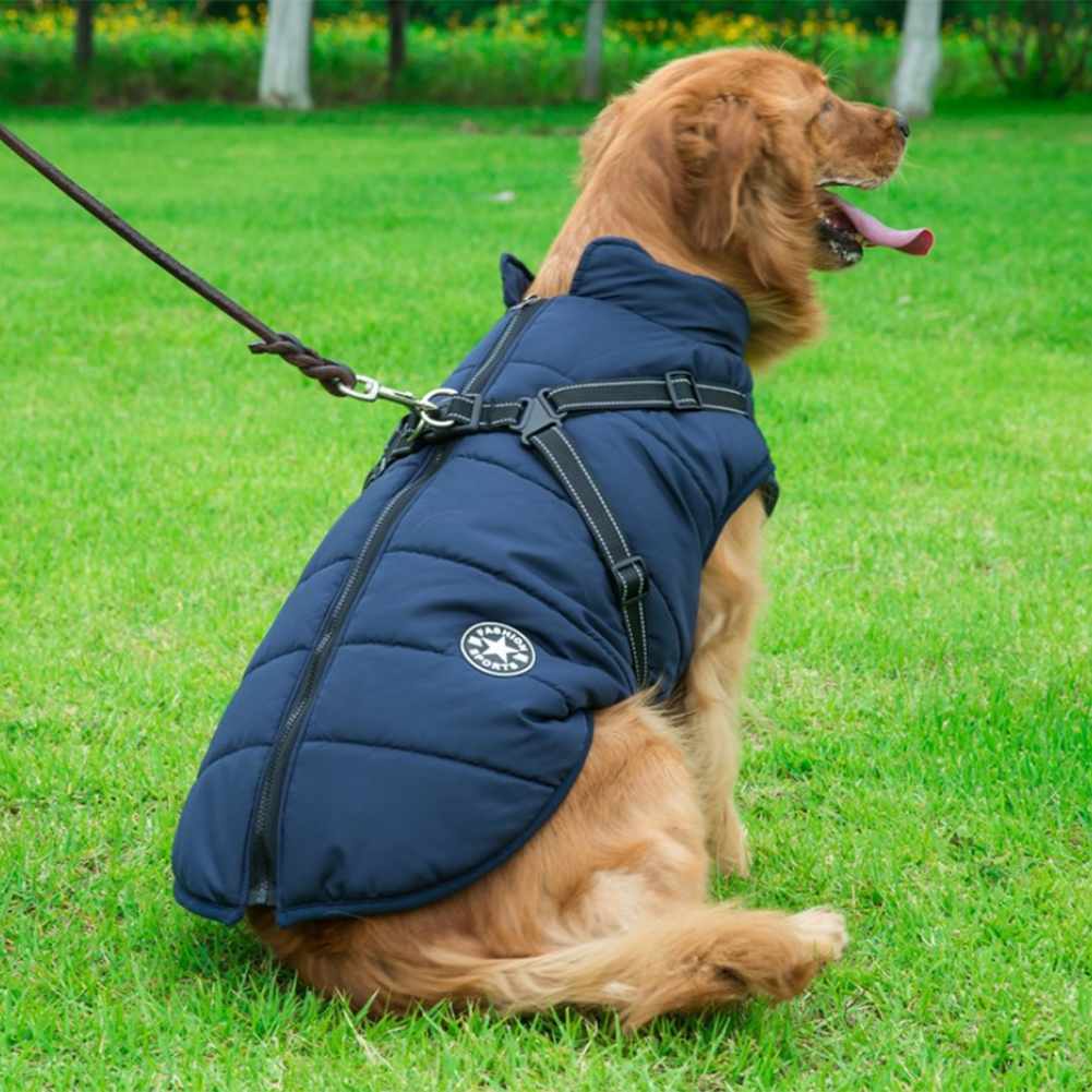 PawSensi™ Waterproof Winter Jacket with Built-in Harness