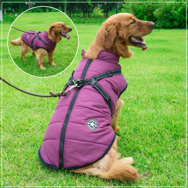 PawSensi™ Waterproof Winter Jacket with Built-in Harness