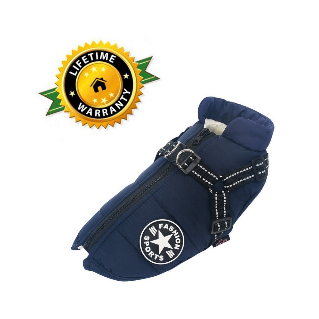 PawSensi™ Waterproof Winter Jacket with Built-in Harness