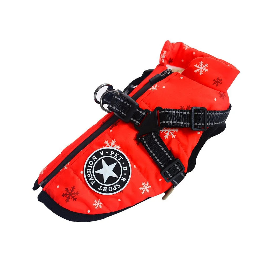 PawSensi™ Waterproof Winter Jacket with Built-in Harness
