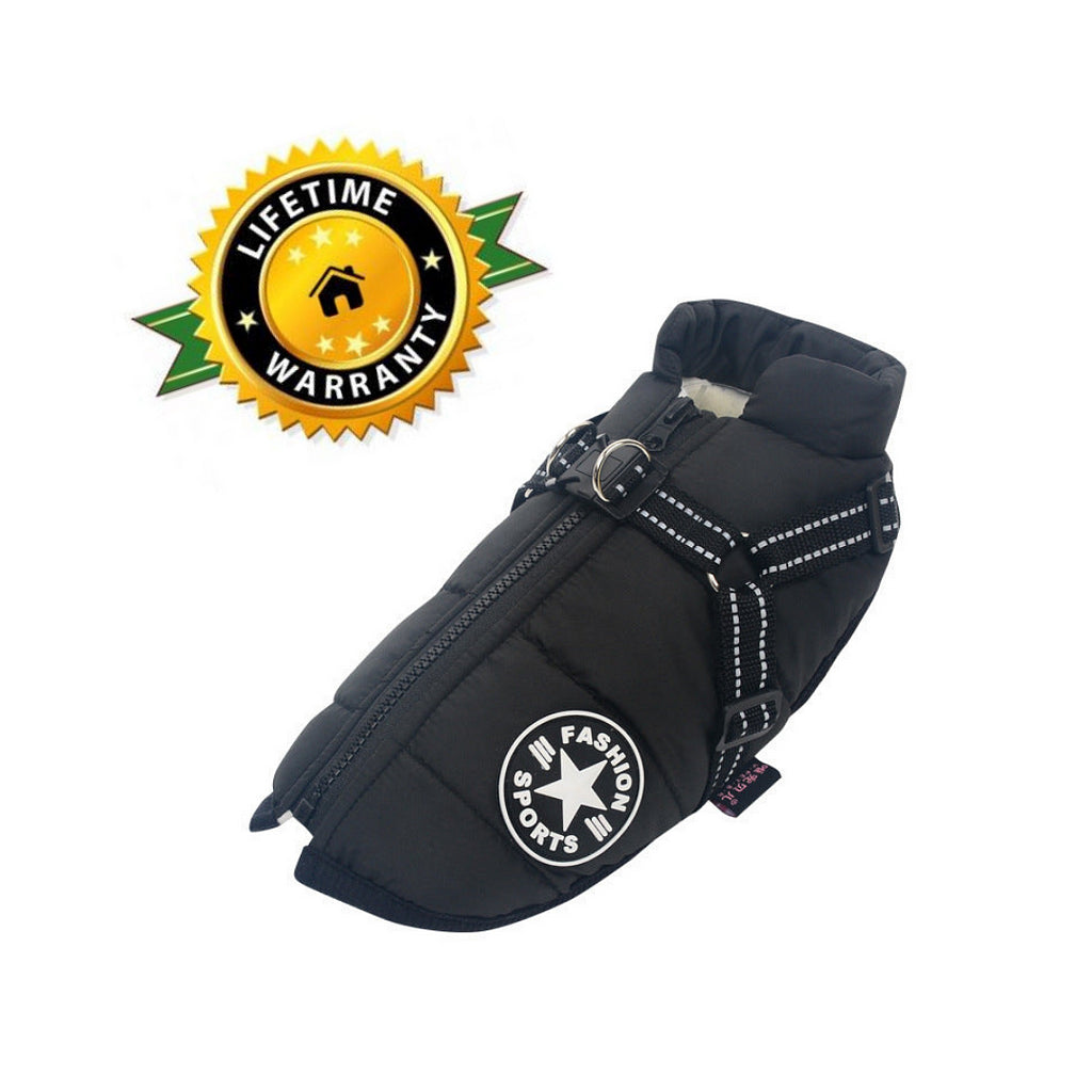 PawSensi™ Waterproof Winter Jacket with Built-in Harness