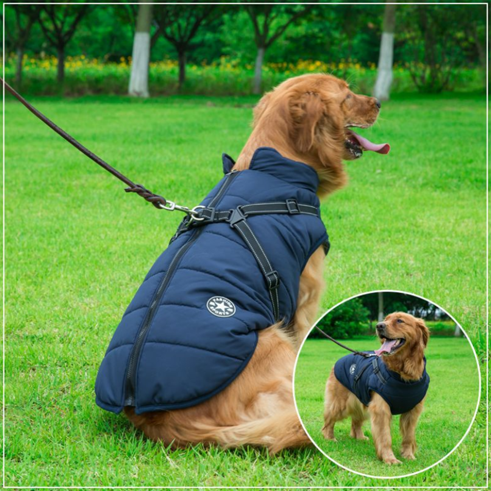 PawSensi™ Waterproof Winter Jacket with Built-in Harness
