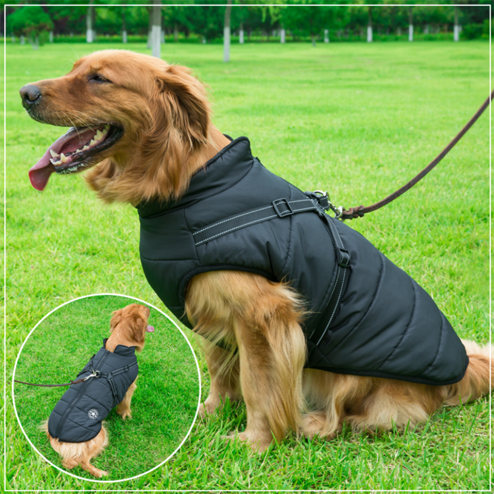 PawSensi™ Waterproof Winter Jacket with Built-in Harness