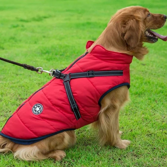 PawSensi™ Waterproof Winter Jacket with Built-in Harness