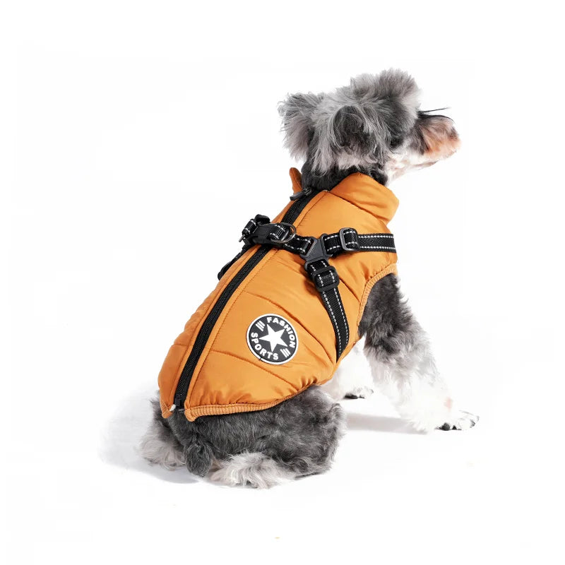 PawSensi™ Waterproof Winter Jacket with Built-in Harness