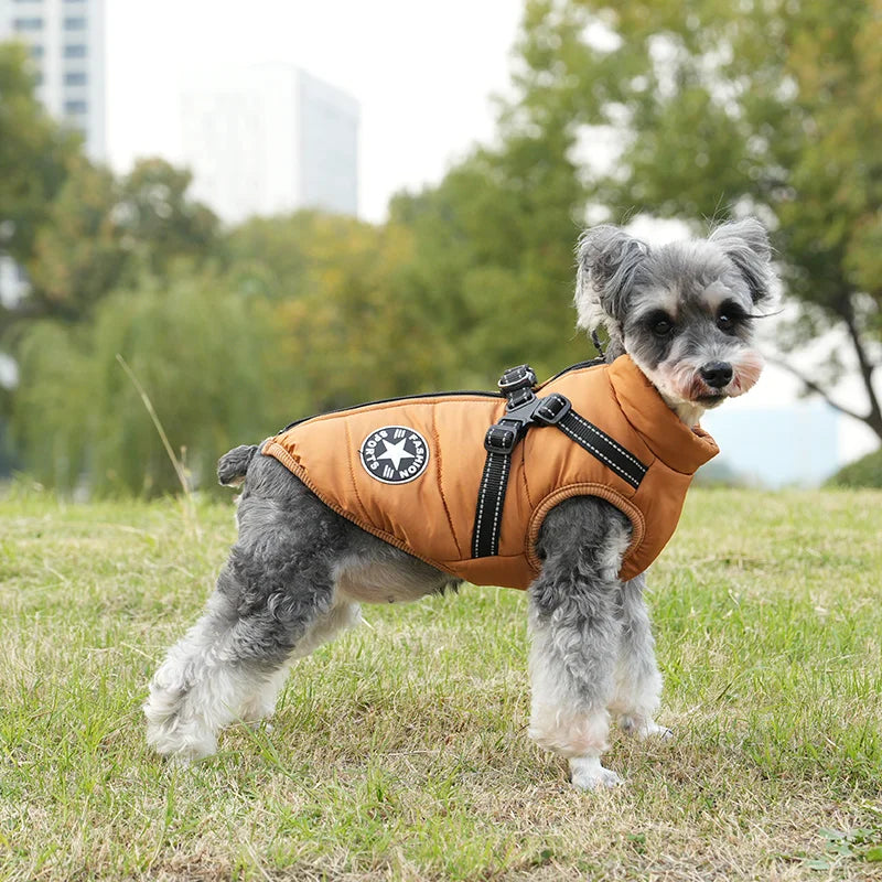 PawSensi™ Waterproof Winter Jacket with Built-in Harness