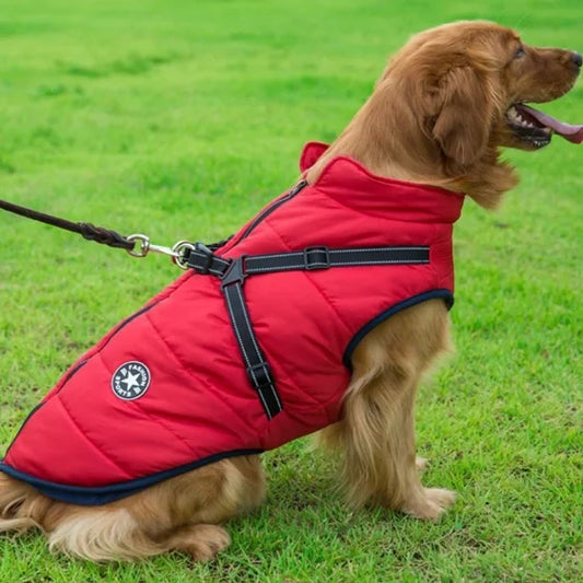 PawSensi™  Waterproof Winter Jacket with Built-in Harness